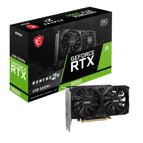 MSI GeForce RTX 3050 VENTUS 2X GDDR6 Graphics Card