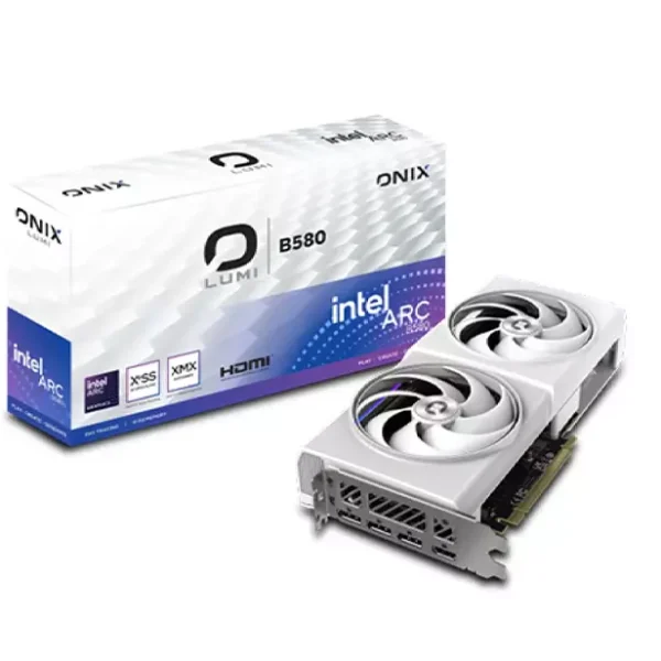 ONIX LUMI Arc B580 12GB White Gaming Graphics Card