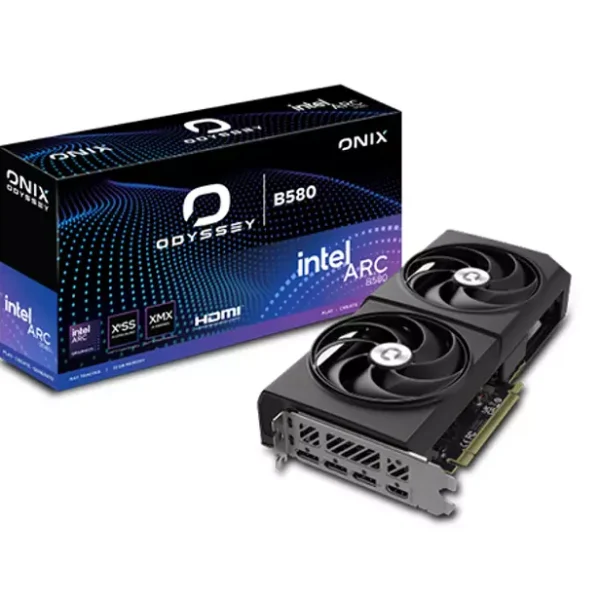 ONIX ODYSSEY Arc B580 12GB Graphics Card Black