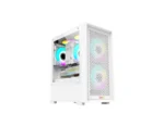 PC Power White Flow Mesh X2 M-ATX Gaming Casing