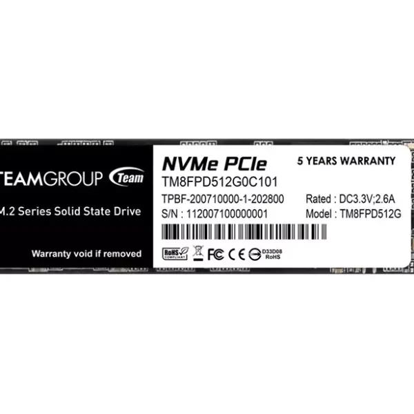 Team MP33 PRO 512GB M.2 PCIe Gen3 NVMe SSD