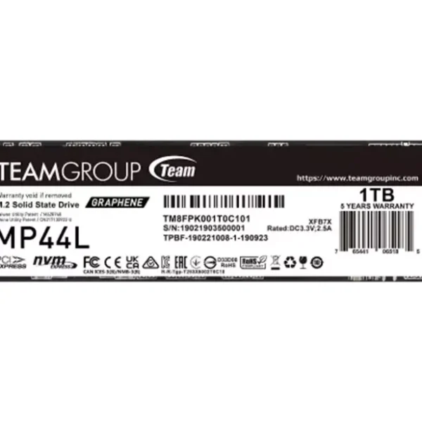 Team MP44L 1TB Gen4 NVMe SSD