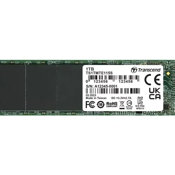 Transcend 1TB 115S NVMe M.2 2280 PCIe Gen3 SSD