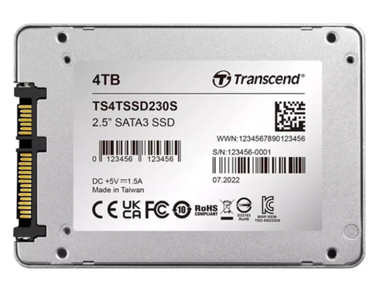 Transcend 230S 4TB 2.5 Inch SATA SSD