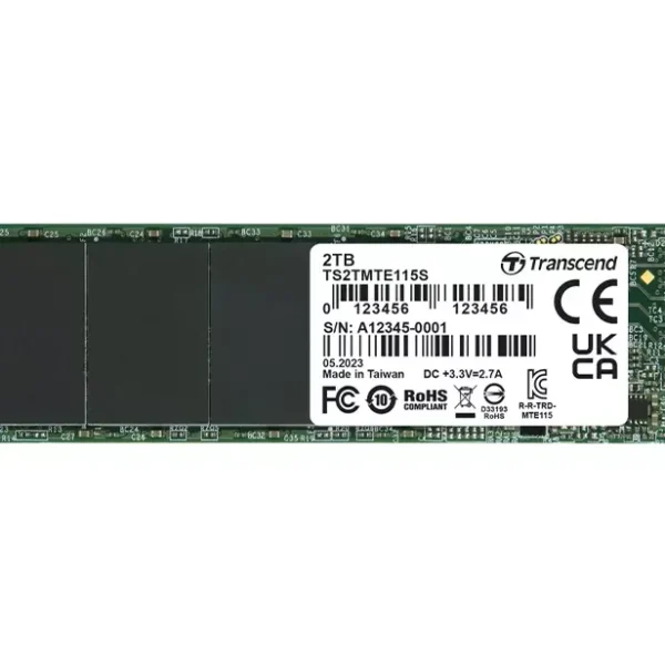 Transcend 2TB 115S NVMe M.2 2280 PCIe Gen3 SSD