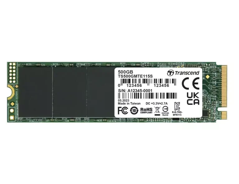 Transcend 500GB 115S NVMe M.2 2280 PCIe Gen3 SSD
