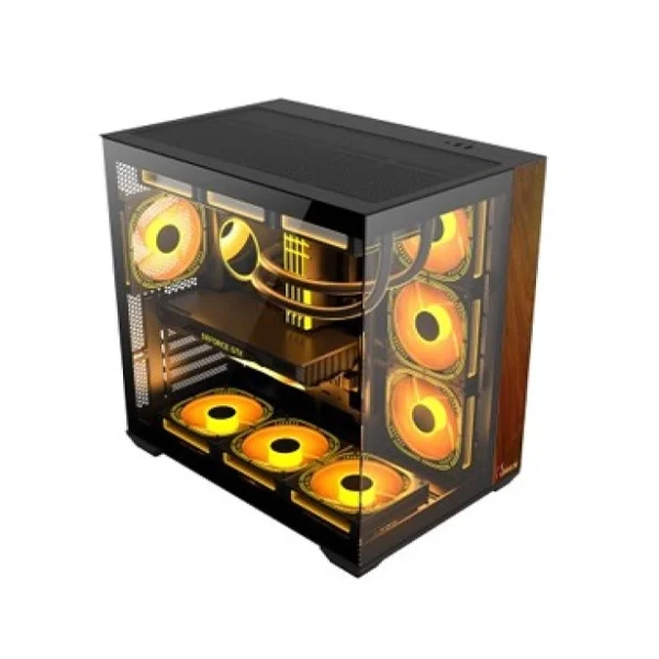 PC POWER PP-GS700 BK DARK WOOD Casing
