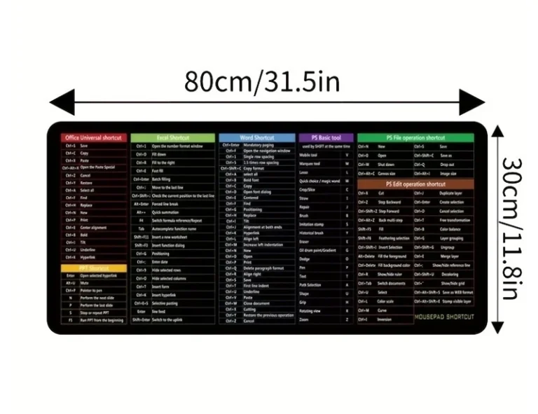 1pc Computer Function Shortcut Key Mouse Pad